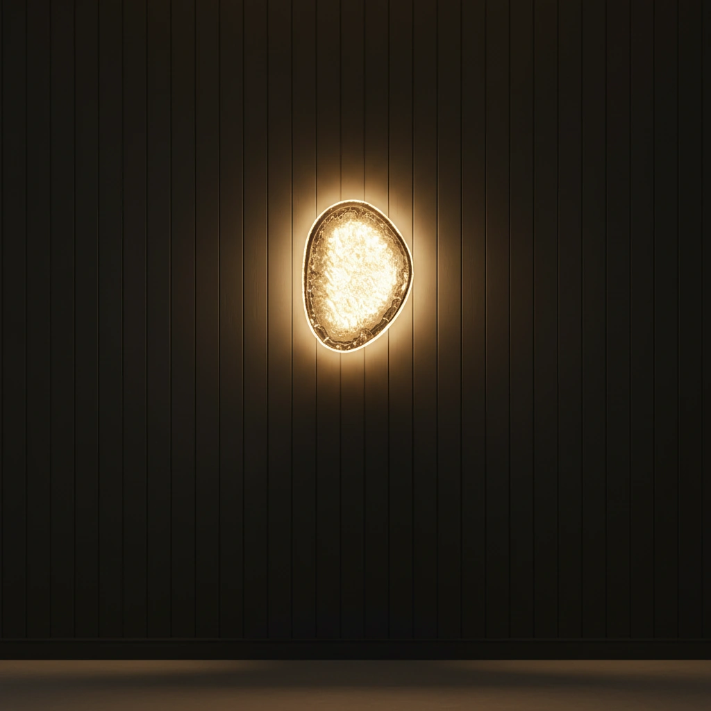 Agata Organic Geode Glass Wall Sconce Detail Perspective