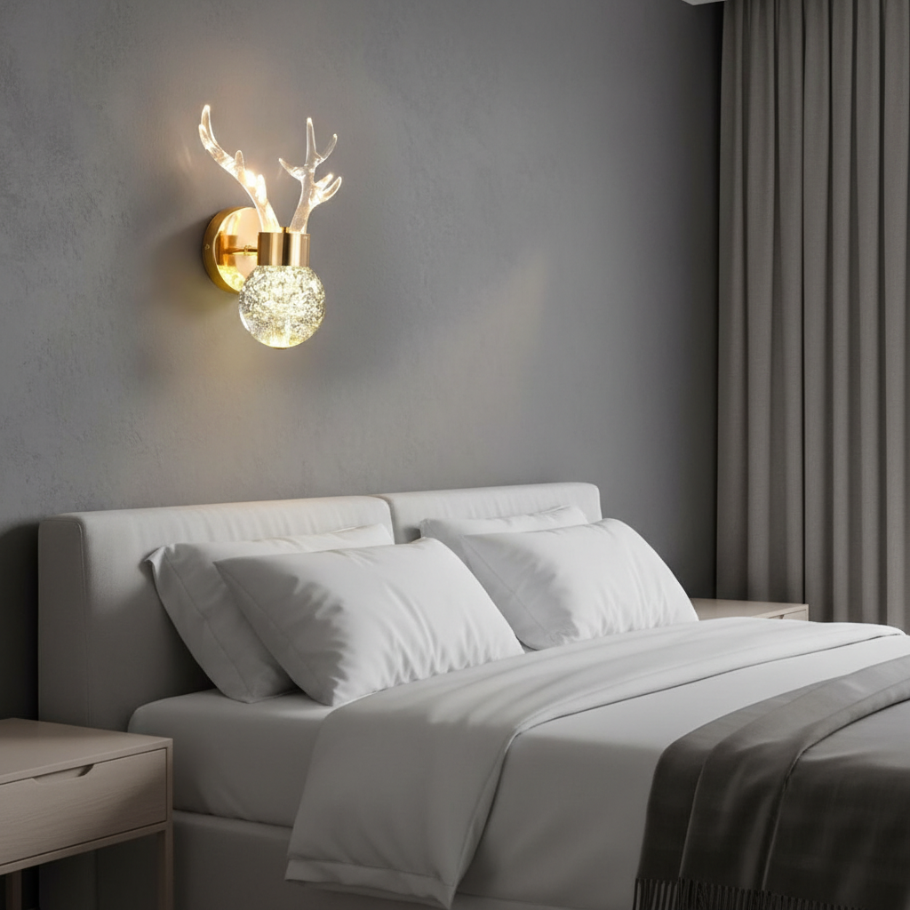 Antler Bubble Crystal Wall Sconce Primary Perspective