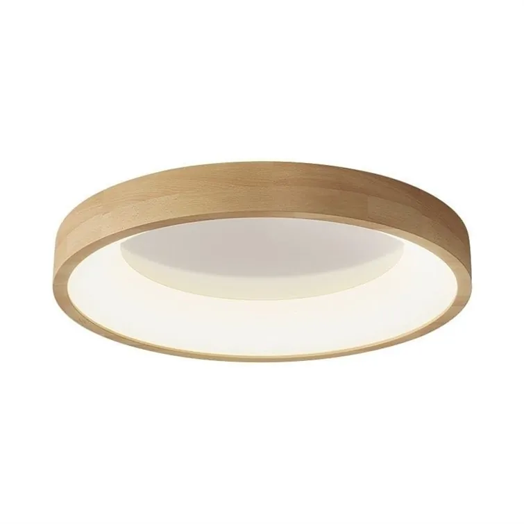 Aoki 45cm Japandi Wooden Ring Ceiling Light