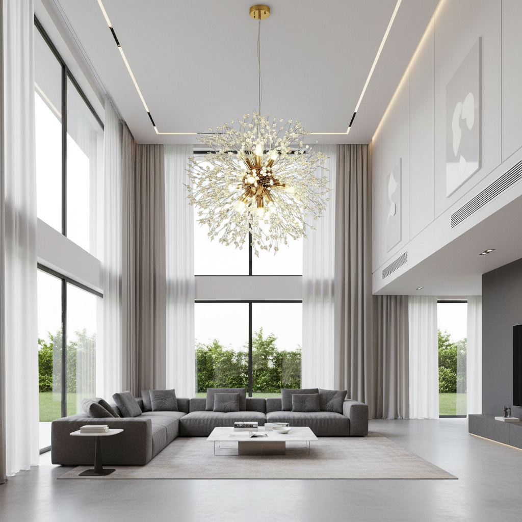 Astraea 80cm Crystal Sputnik Chandelier Primary Perspective