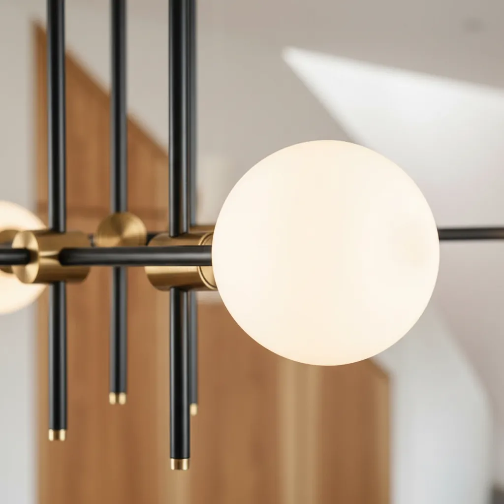Astro 6-Arm Modern Sputnik Chandelier Angle 3
