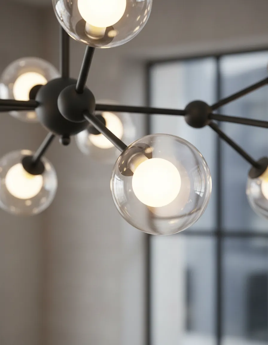 Atomos 15-Globe Sputnik Chandelier Angle 3