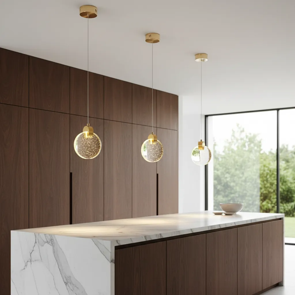 Aura 120 Crystal Disc Mini Pendant Angle 2