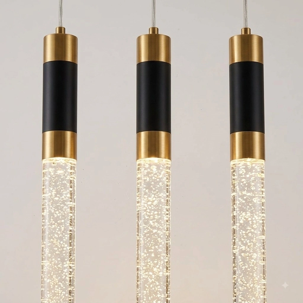 Aura 3-Light Linear Crystal Rod Pendant