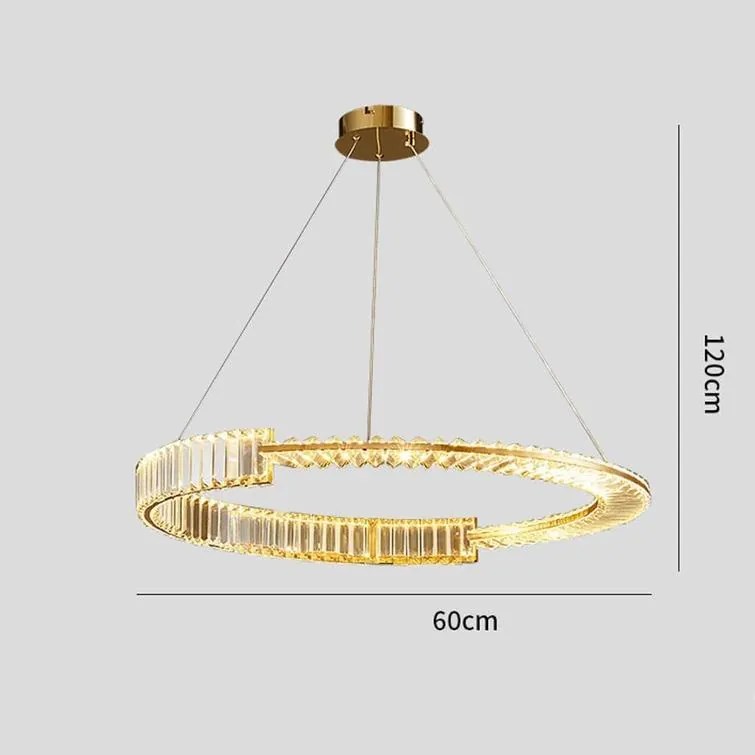 Aura 60cm Split-Ring K9 Crystal Chandelier