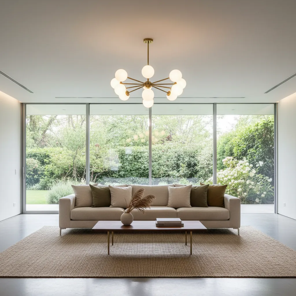 Aura 7-Globe Sputnik Chandelier Angle 2