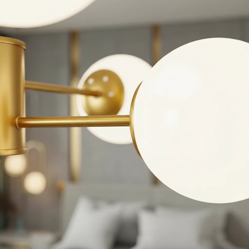 Aura 7-Globe Sputnik Chandelier Angle 3