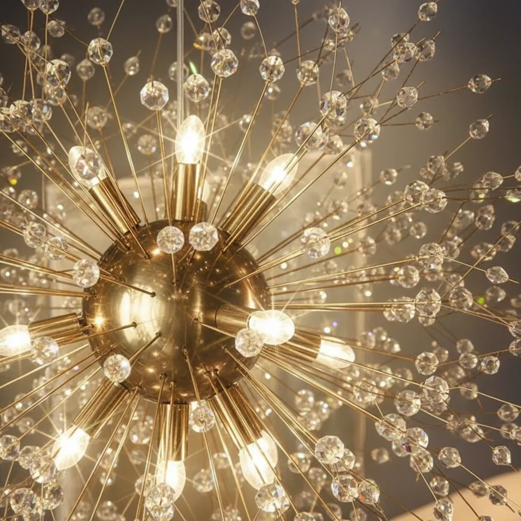 Aura 80cm Dandelion K9 Crystal Chandelier Angle 3