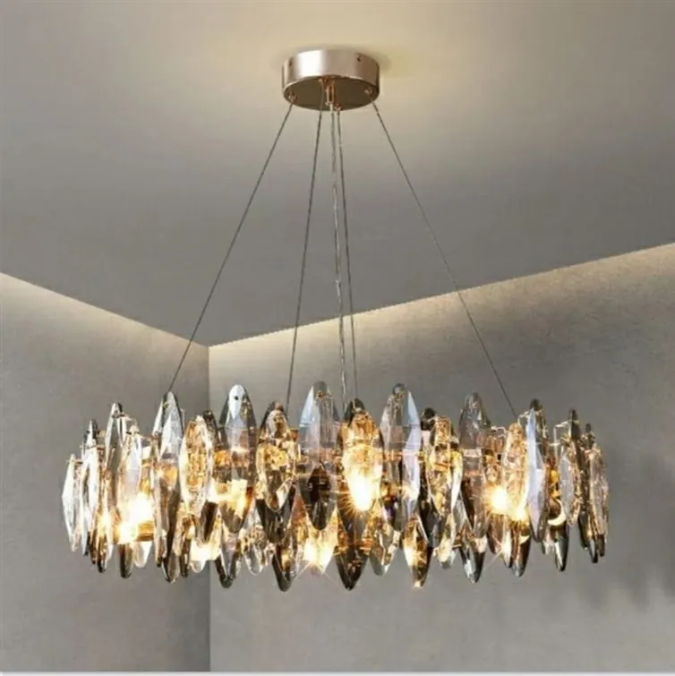Aura 80cm K9 Crystal Ring Chandelier