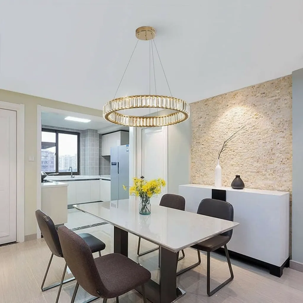 Aura Mobius 80cm K9 Crystal Chandelier Angle 2