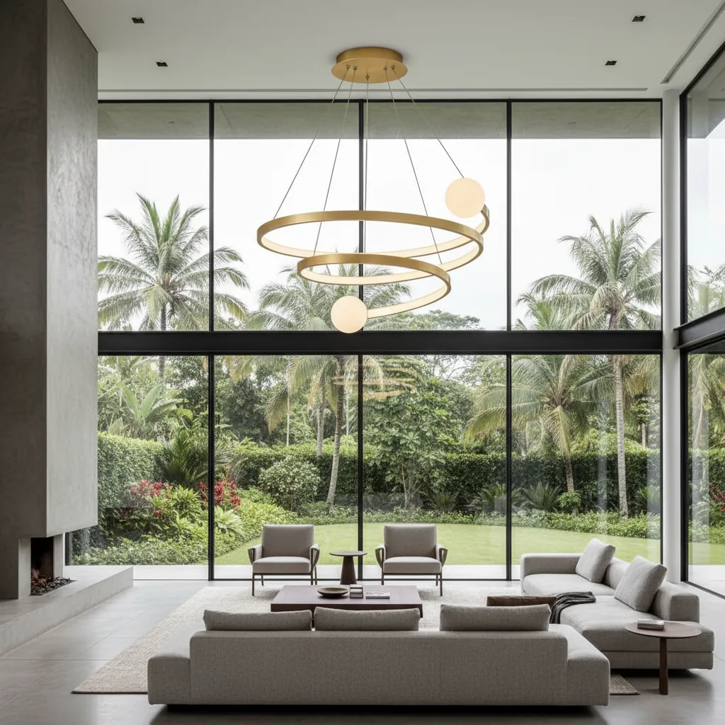 Aura Spiralis 550mm LED Pendant Chandelier Angle 2