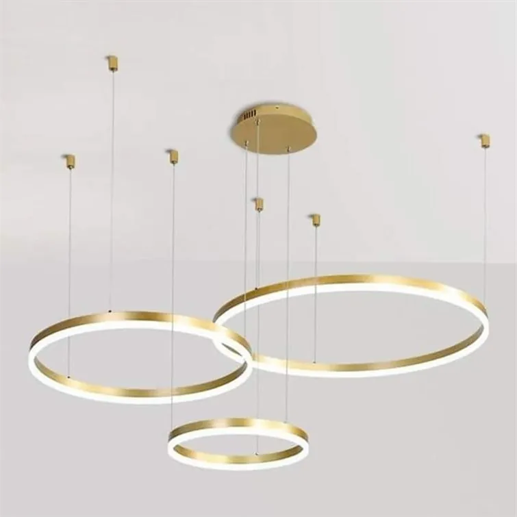 Aura Trio Ring Cluster Pendant Chandelier