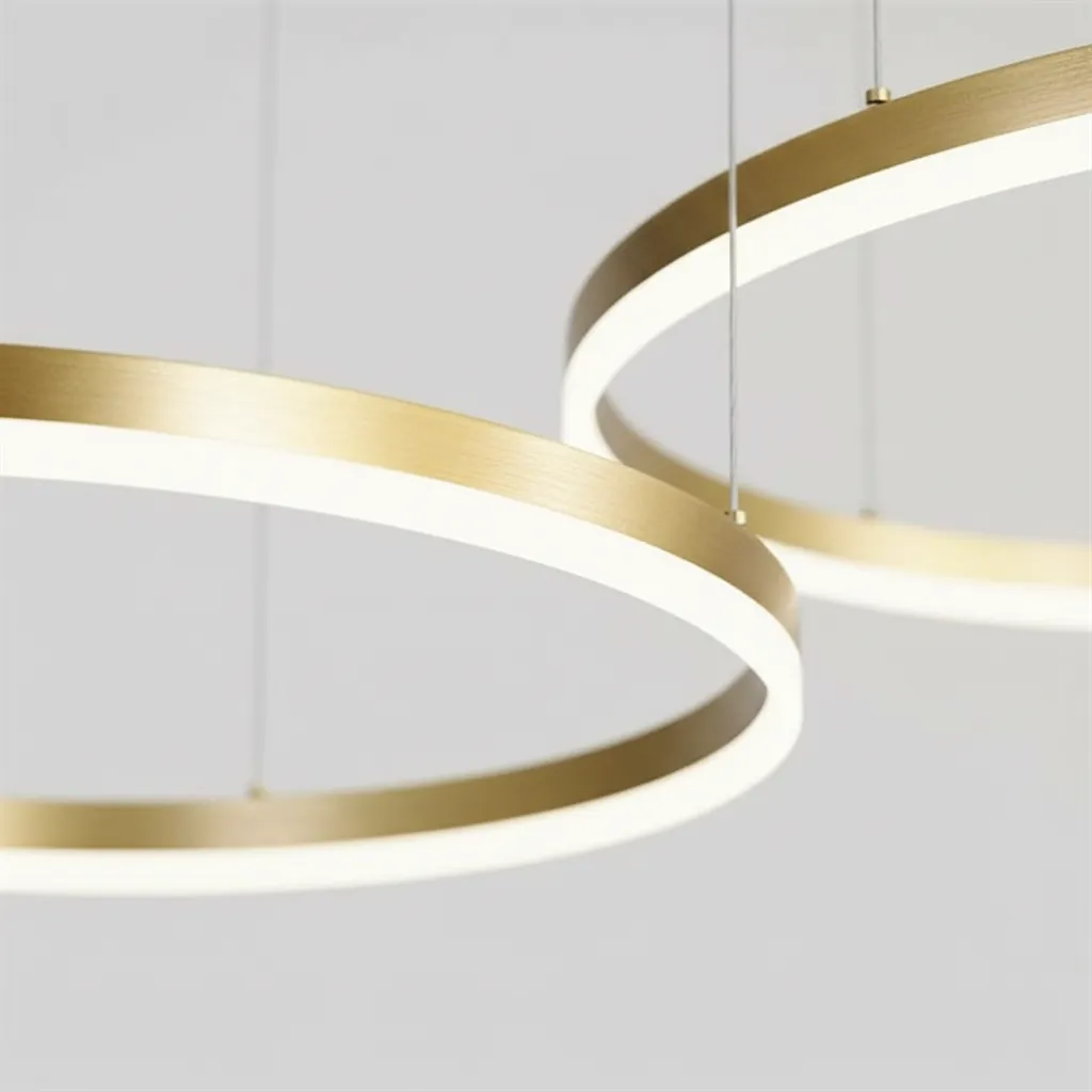 Aura Trio Ring Cluster Pendant Chandelier Angle 3