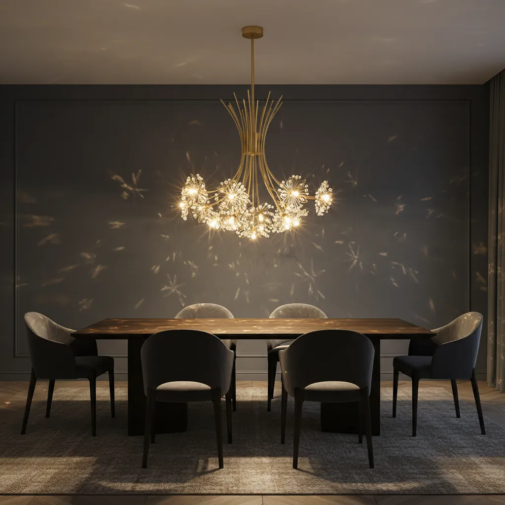 Aurae 12-Head Crystal Bloom Chandelier Angle 4