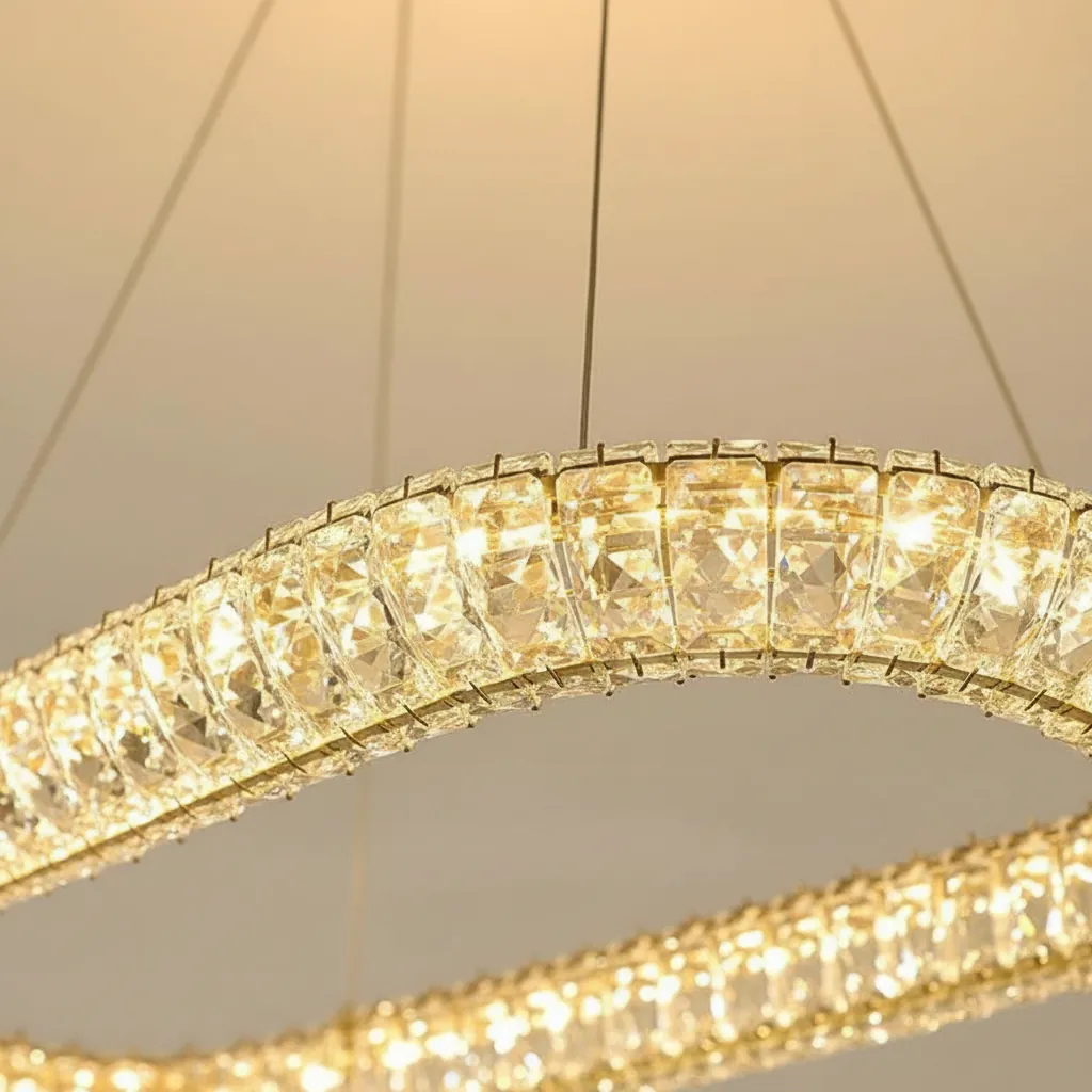Aurelia 100cm Oval K9 Crystal Chandelier Angle 3
