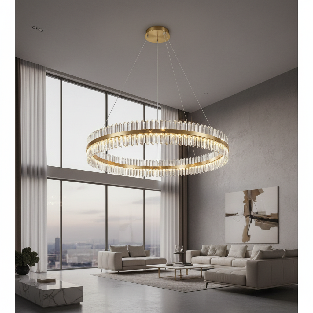 Aurelia 800 K9 Crystal Ring Chandelier Primary Perspective