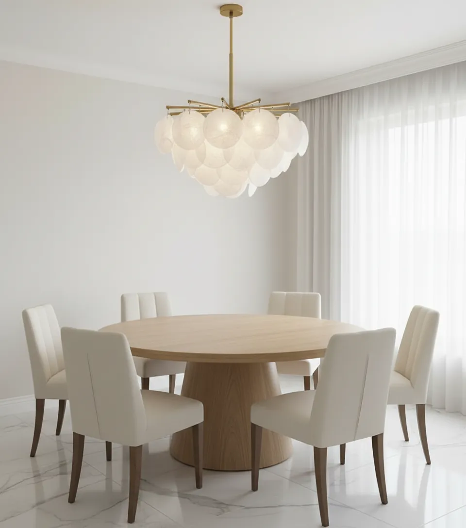 Aurelia 80cm Cloud Glass Chandelier Angle 2