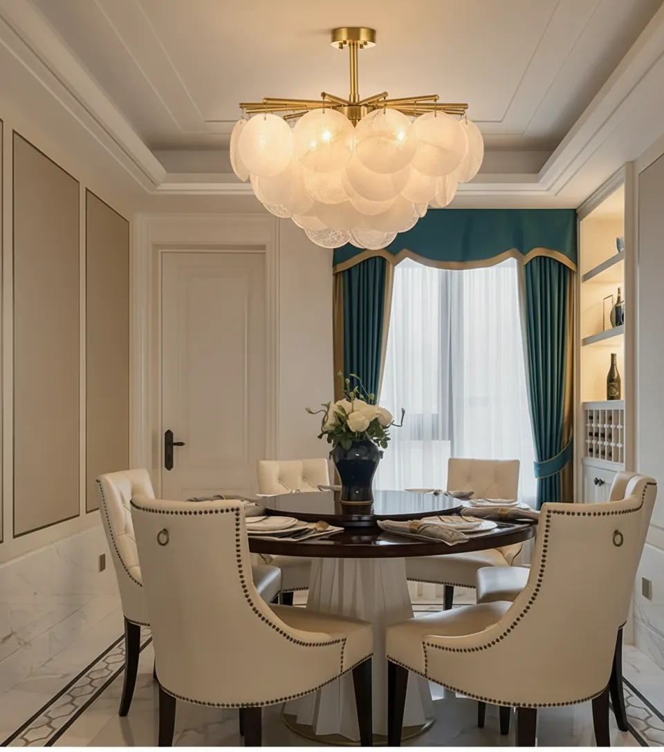 Aurelia 80cm Cloud Glass Chandelier Angle 4