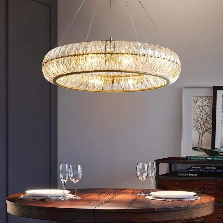 Aurelia 80cm Dual-Ring K9 Crystal Chandelier