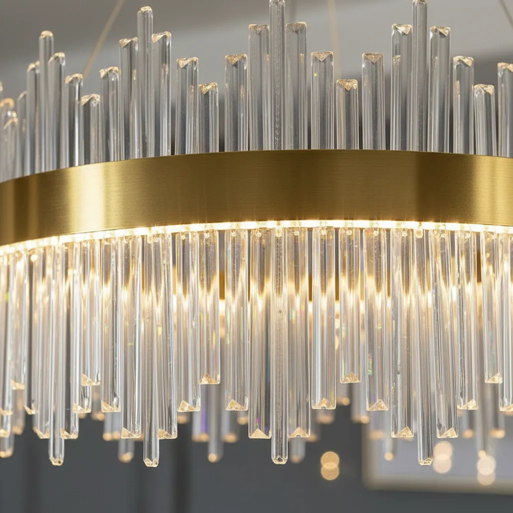 Aurelia 80cm Round K9 Crystal Chandelier Angle 3