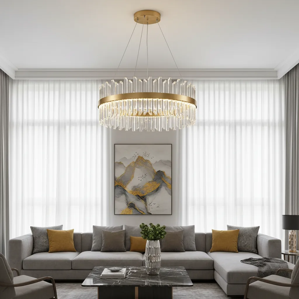 Aurelia Crown 80cm K9 Crystal Chandelier Angle 2
