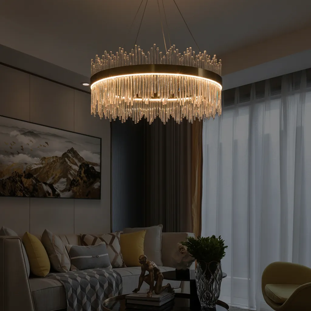 Aurelia Crown 80cm K9 Crystal Chandelier Angle 4