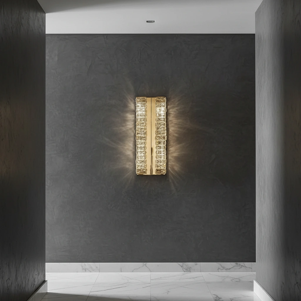 Aurelia Twin-Column K9 Crystal Wall Sconce Primary Perspective