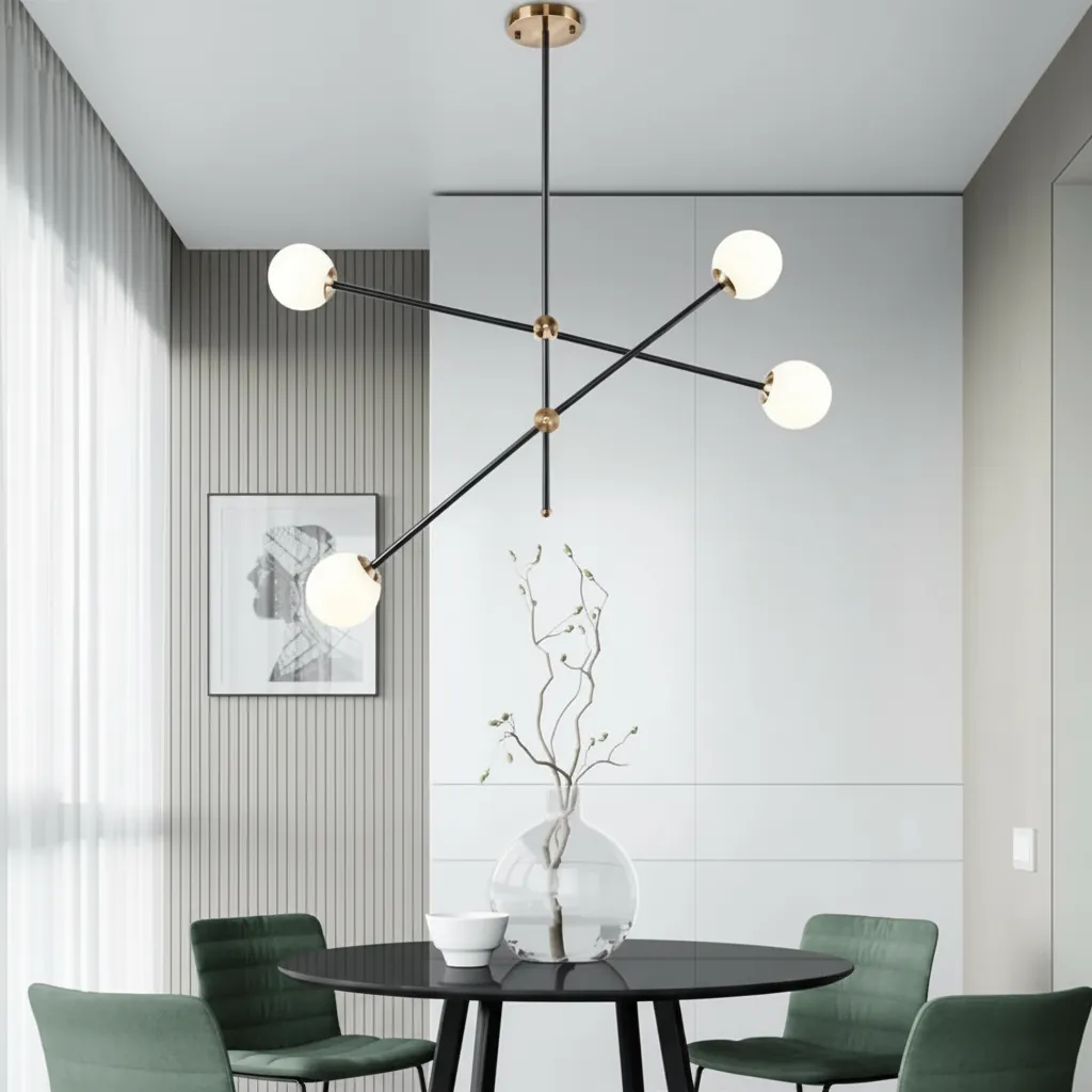 Axiom 5-Arm Modern Sputnik Chandelier Angle 2