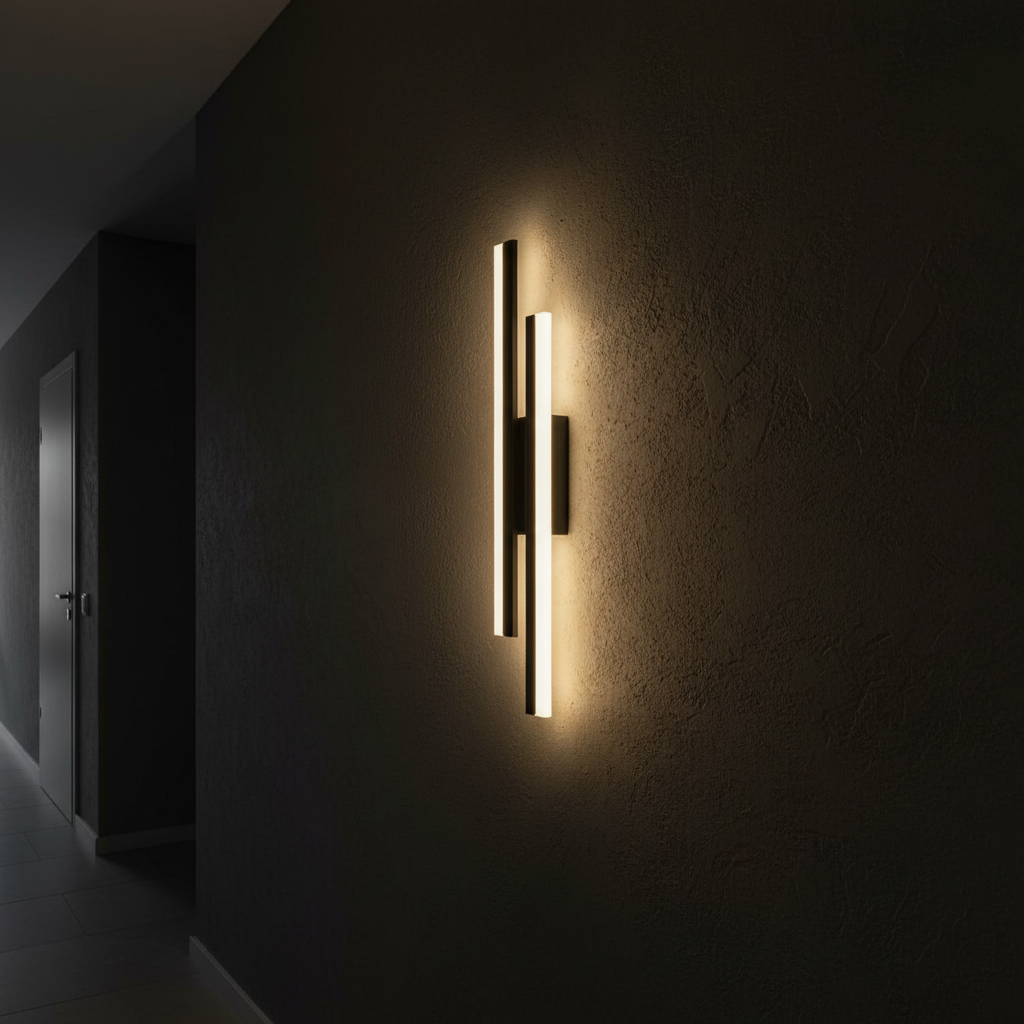 Axiom 60cm Vertical LED Wall Sconce Detail Perspective