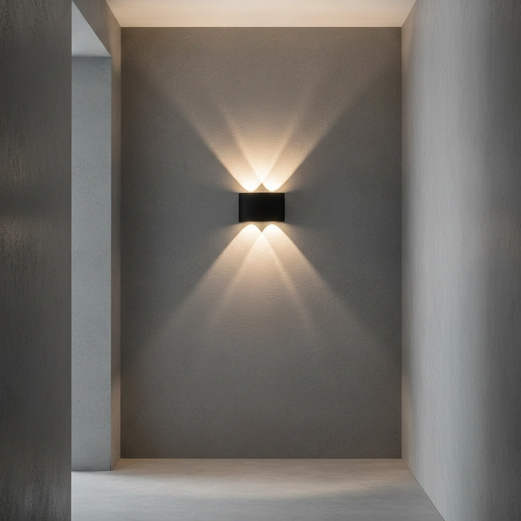 Cubo IP65 Architectural Up-Down Wall Sconce Angle 2