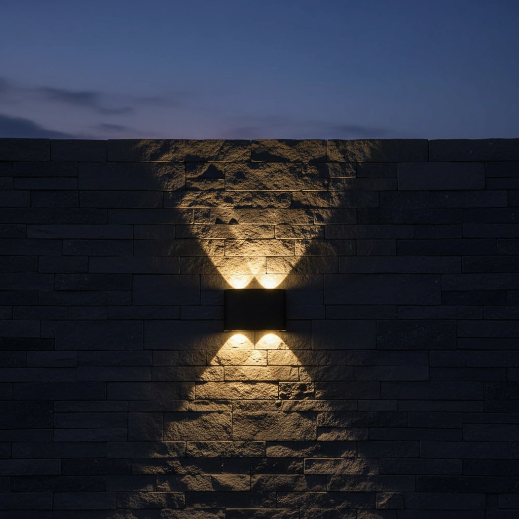 Cubo IP65 Architectural Up-Down Wall Sconce Angle 4