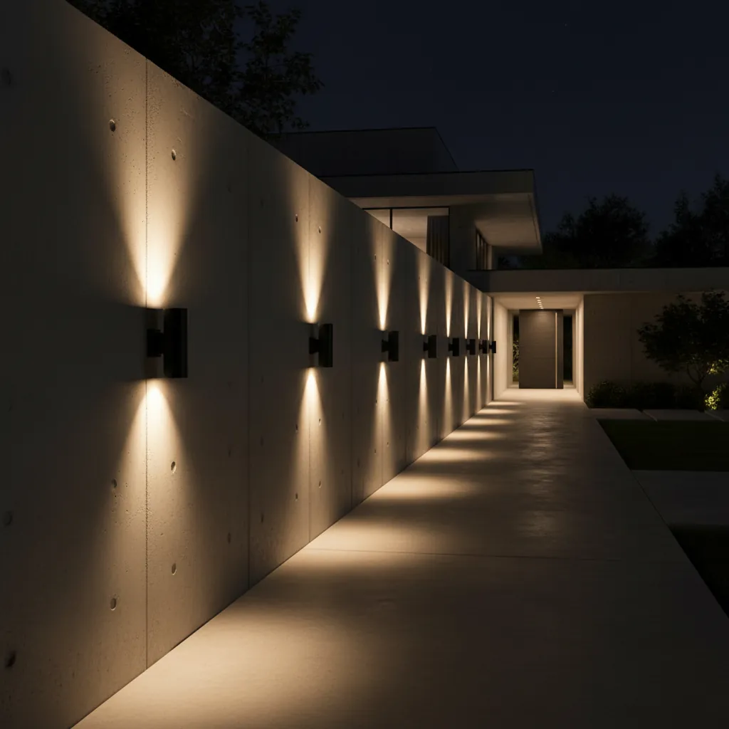 Cylindra 200 Bi-Directional Facade Sconce Angle 4