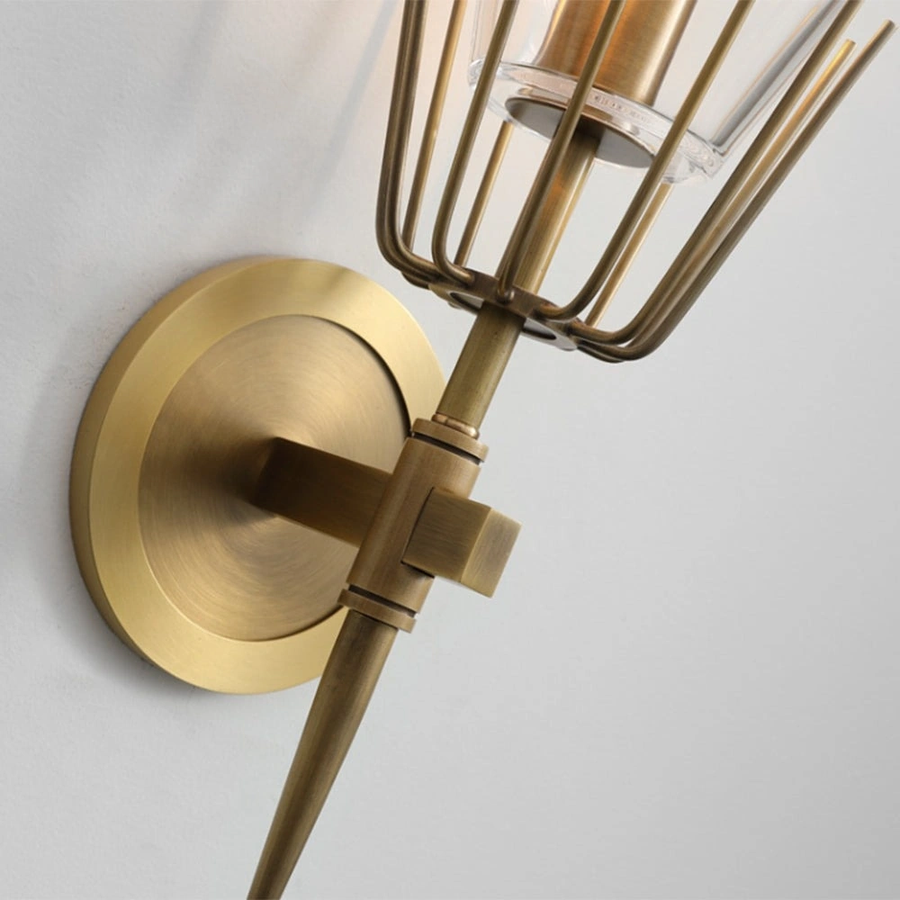 Edison Cage Adjustable Brass Wall Sconce