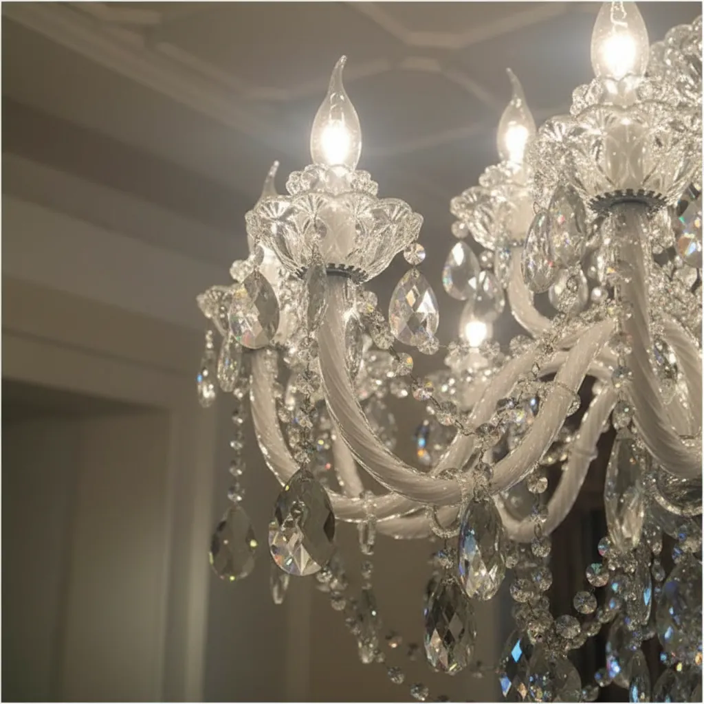 Empress 12-Arm K9 Crystal Chandelier Angle 3
