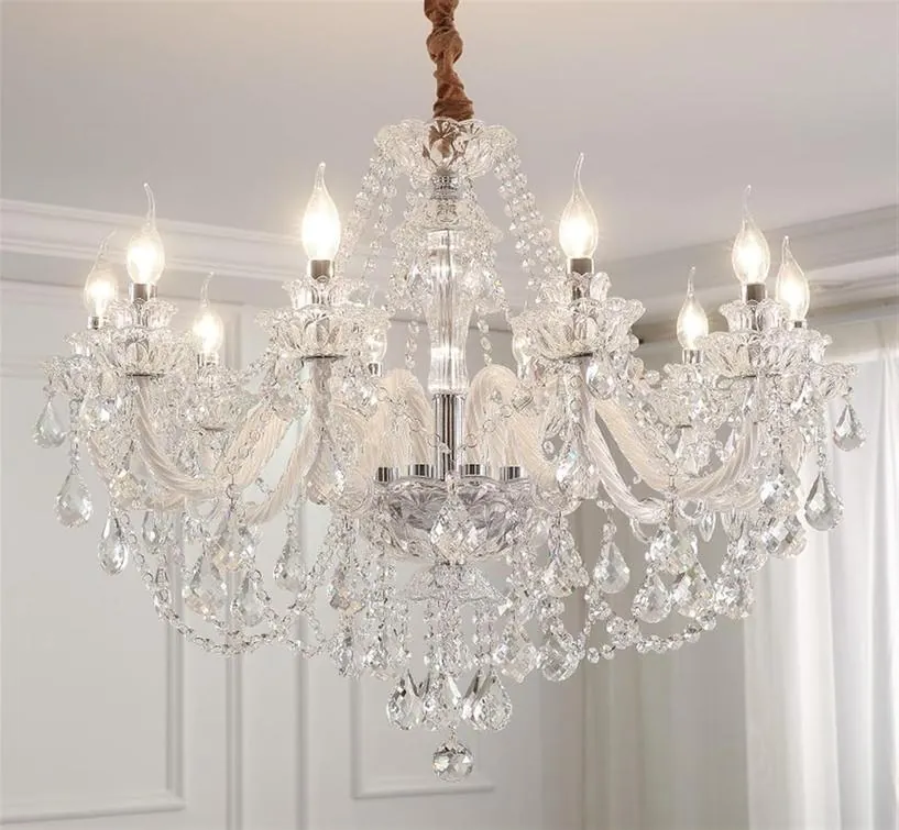 Empress 12-Arm Two-Tier K9 Crystal Chandelier