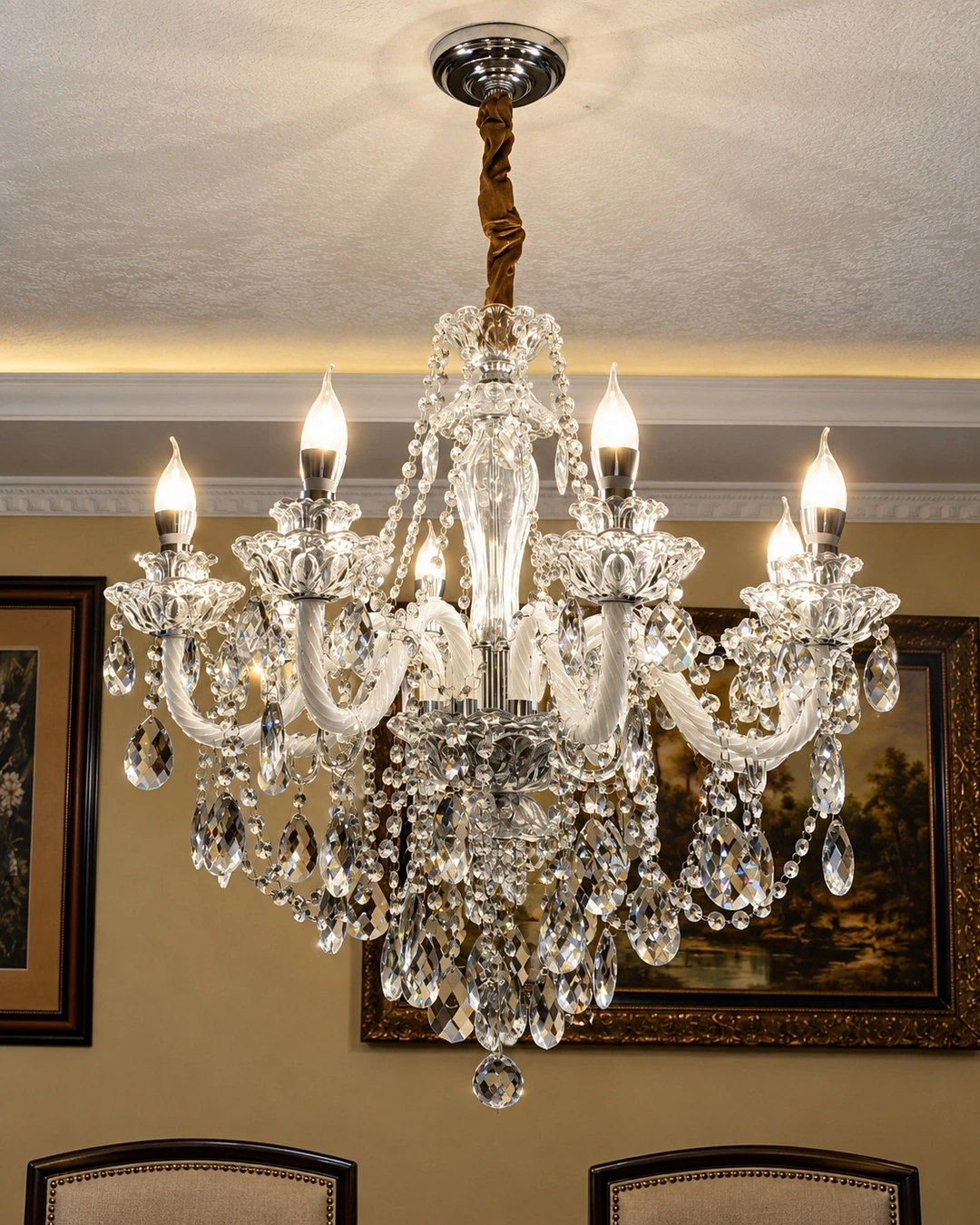 Empress 6-Arm K9 Crystal Chandelier
