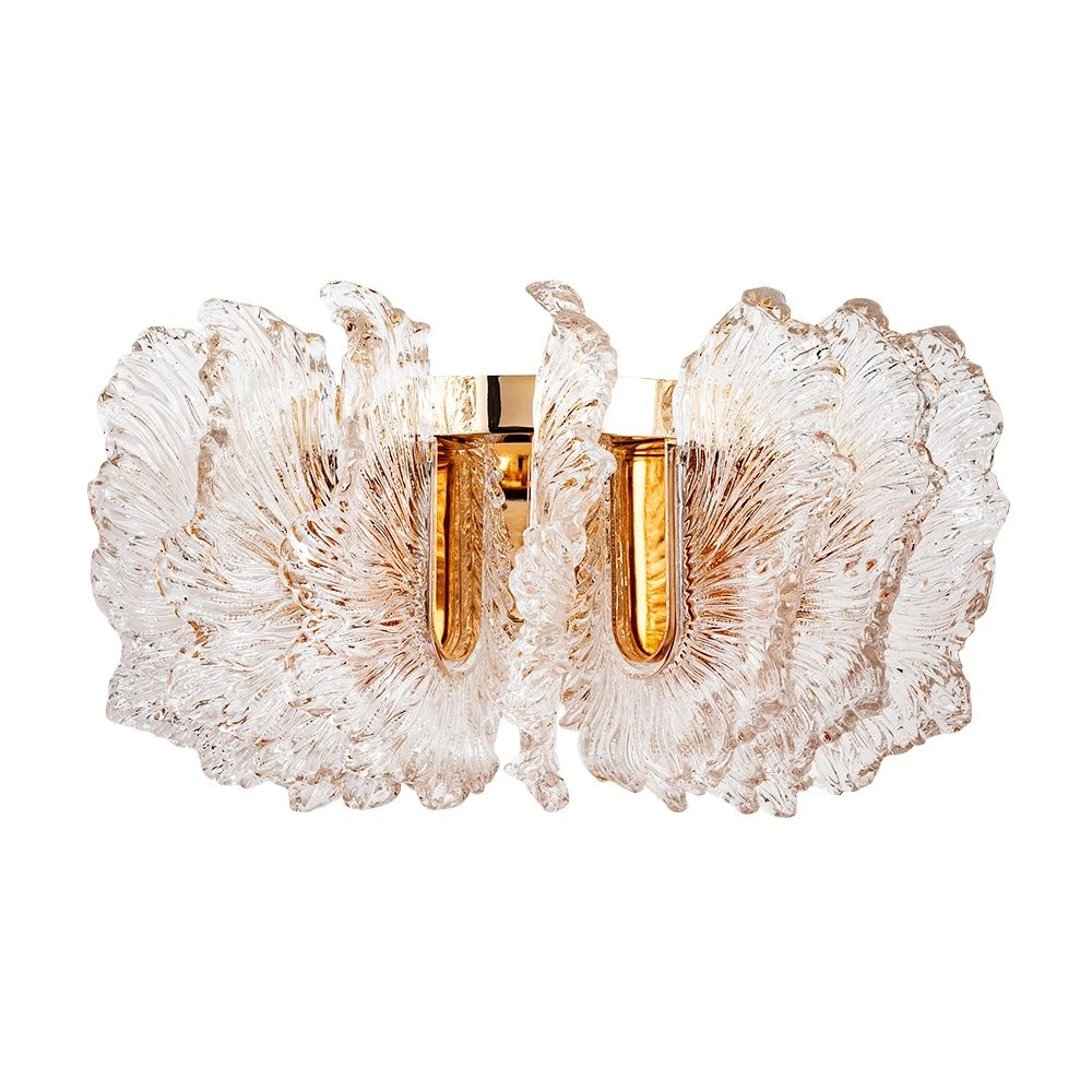 Florentina Sculptural Cast Glass & Brass Wall Sconce