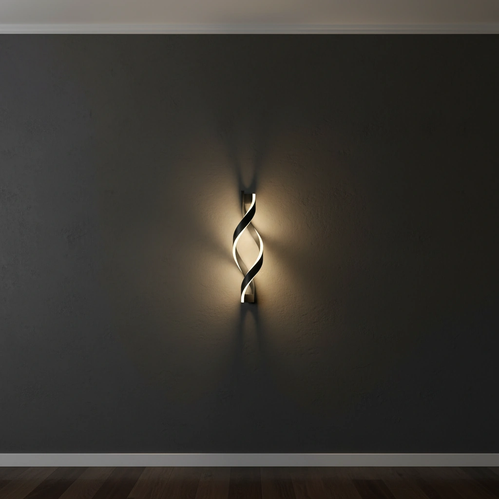 Helix 50cm Sculptural LED Wall Sconce Detail Perspective