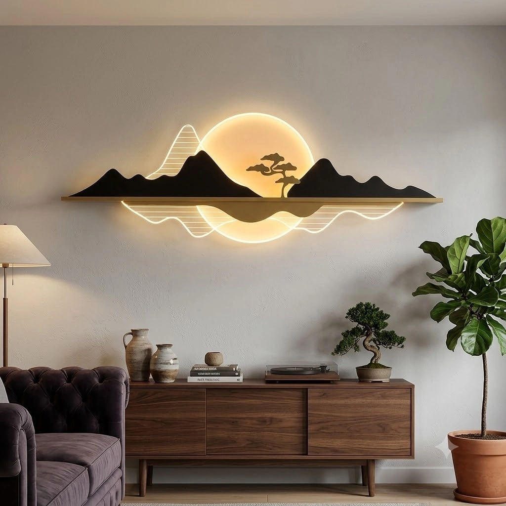 Komorebi 120cm Japandi Landscape Wall Sconce