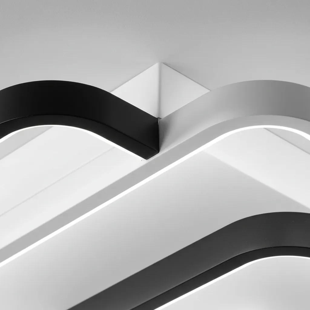 Labyrinth 50cm Square LED Ceiling Light Angle 3