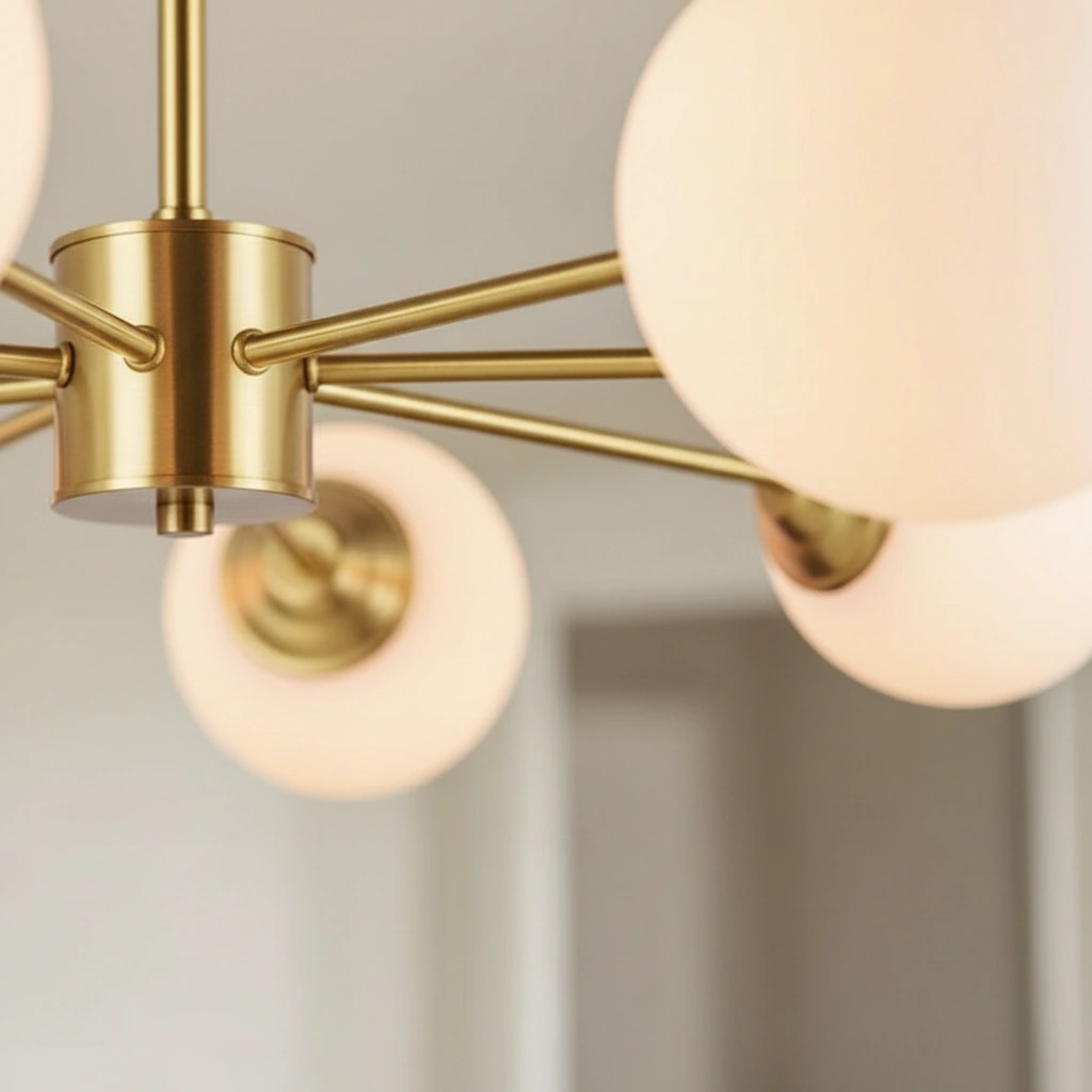 Orion 8-Globe Sputnik Chandelier Angle 3