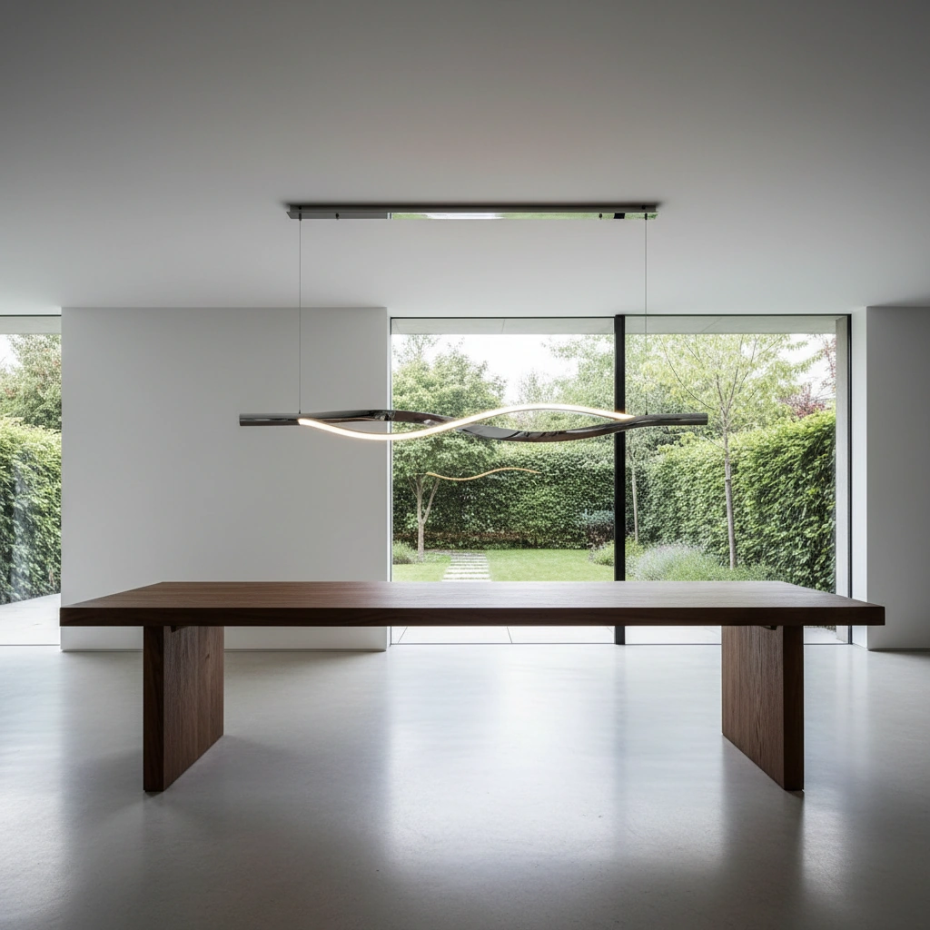 Serpens 120cm Linear Wave Pendant Angle 2