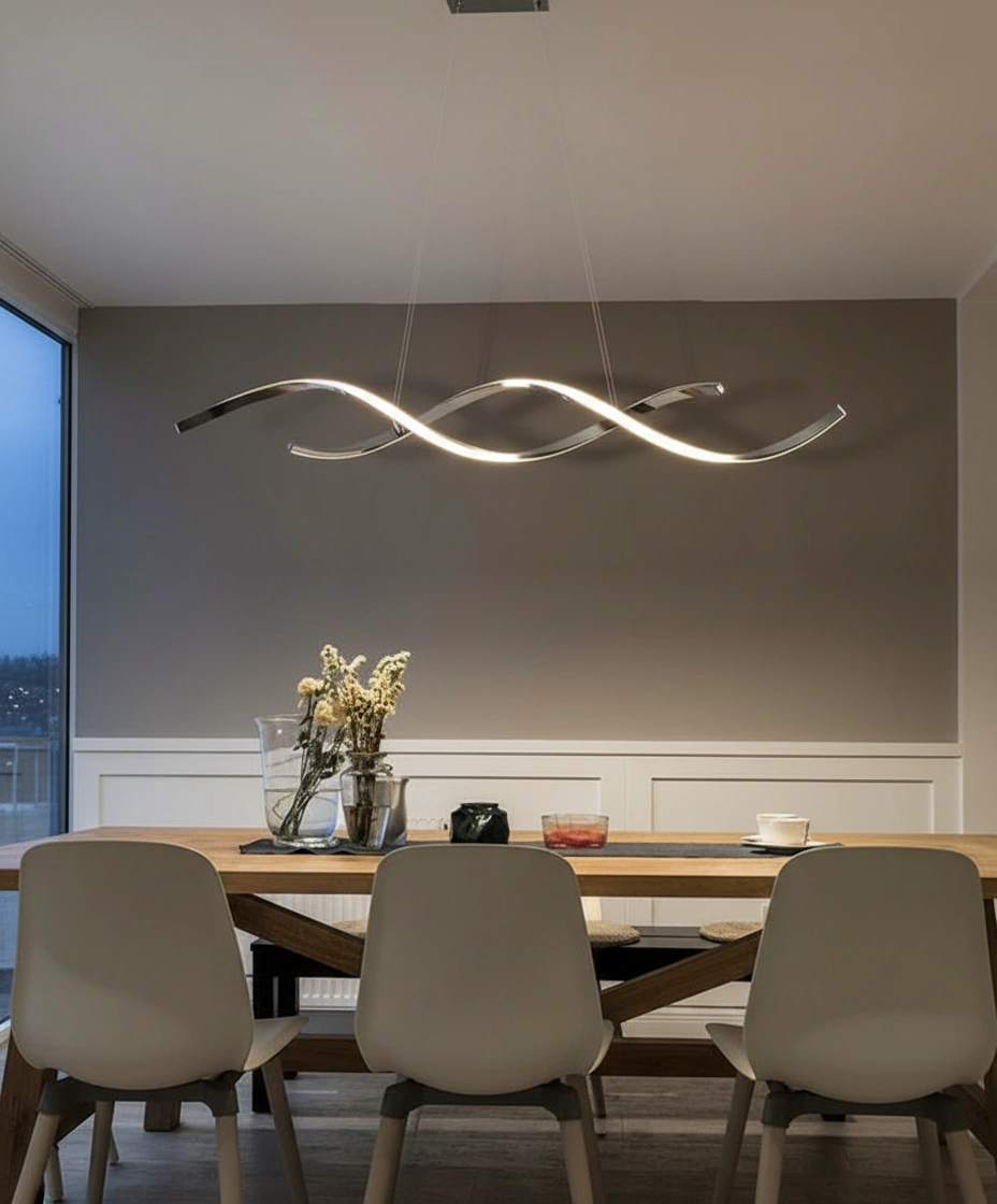 Serpens 120cm Linear Wave Pendant Angle 4