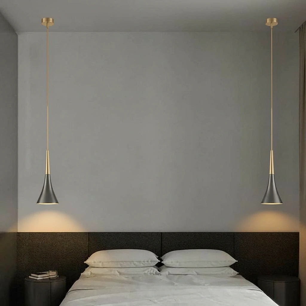 Sonata Trumpet Bedside Pendant Light Angle 2