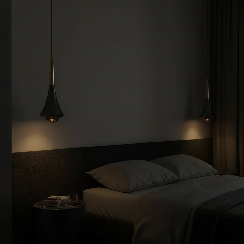 Sonata Trumpet Bedside Pendant Light Angle 4