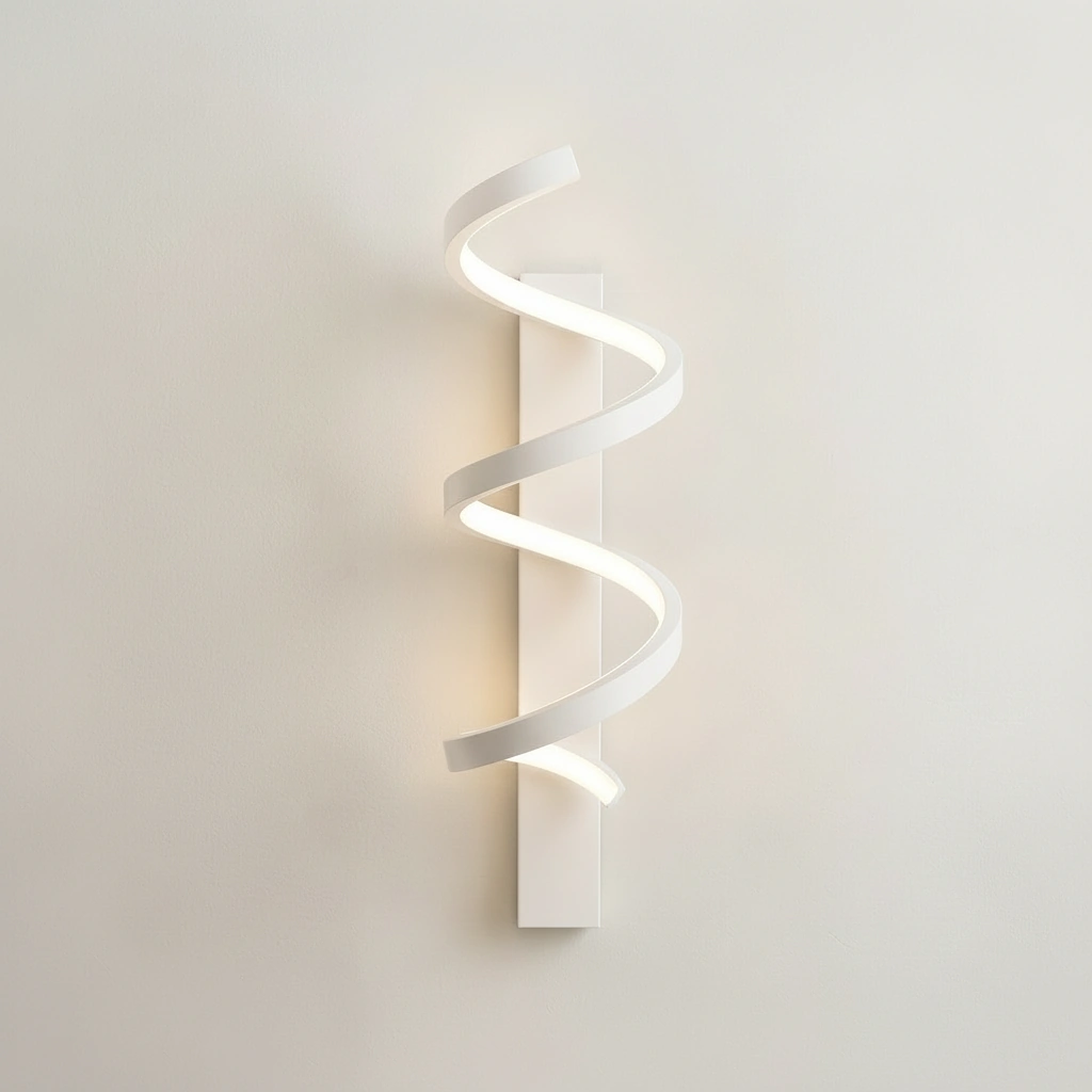 Spiralis 55cm Helical LED Wall Sconce Angle 3