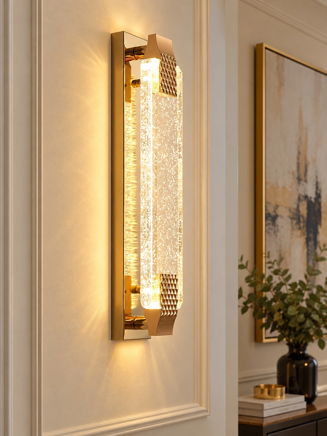 Veridia Art Deco Bubble Crystal Wall Sconce
