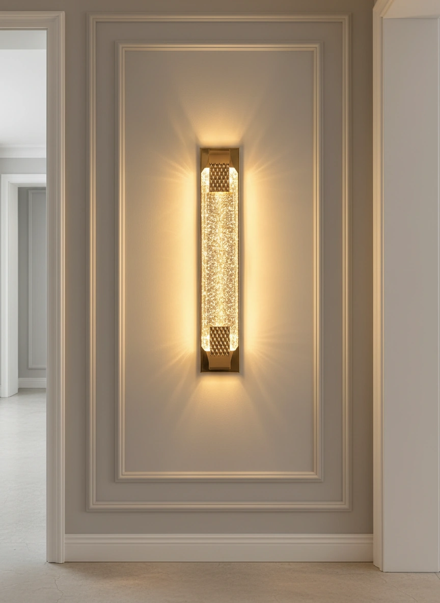 Veridia Art Deco Bubble Crystal Wall Sconce Primary Perspective