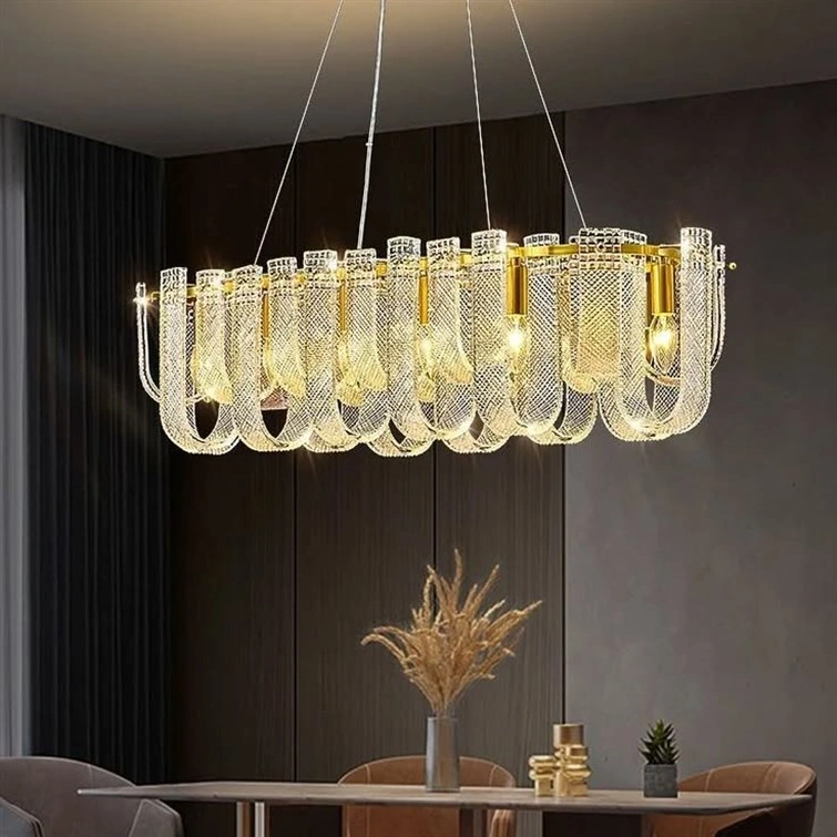 Verona 1200 Linear Crystal Mesh Chandelier