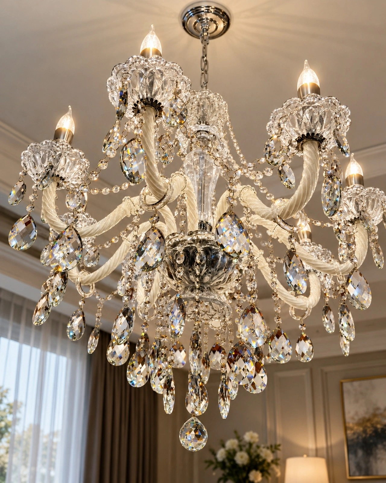 Verona 8-Arm Classic Crystal Chandelier